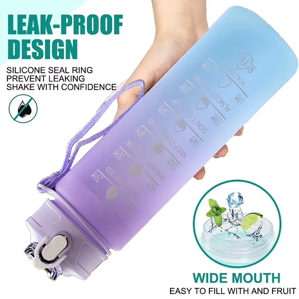 Sports Water Bottle Motivational Portable Water Bottle for Outdoor Sport Fitness