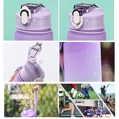 Sports Water Bottle Motivational Portable Water Bottle for Outdoor Sport Fitness